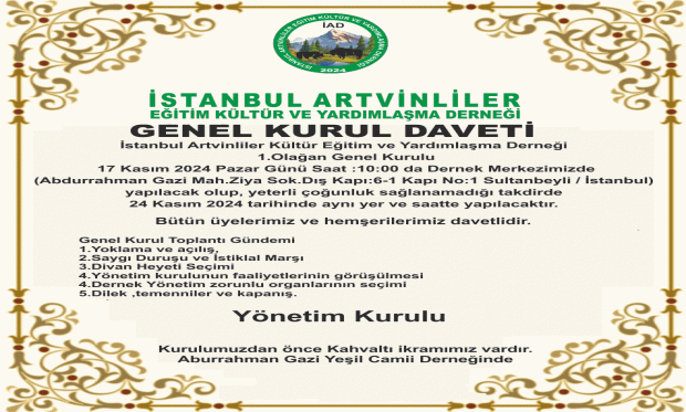OLAĞAN GENEL KURULA DAVET